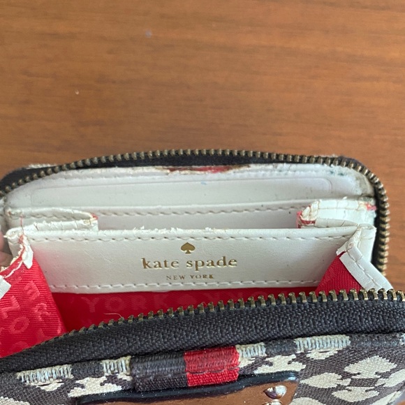 Kate Spade Black and Red Patterned Wallet - Picture 4 of 7